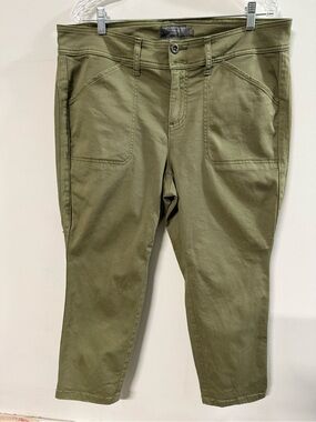 Torrid Feel The Fit Olive Green Utility Crop Pants